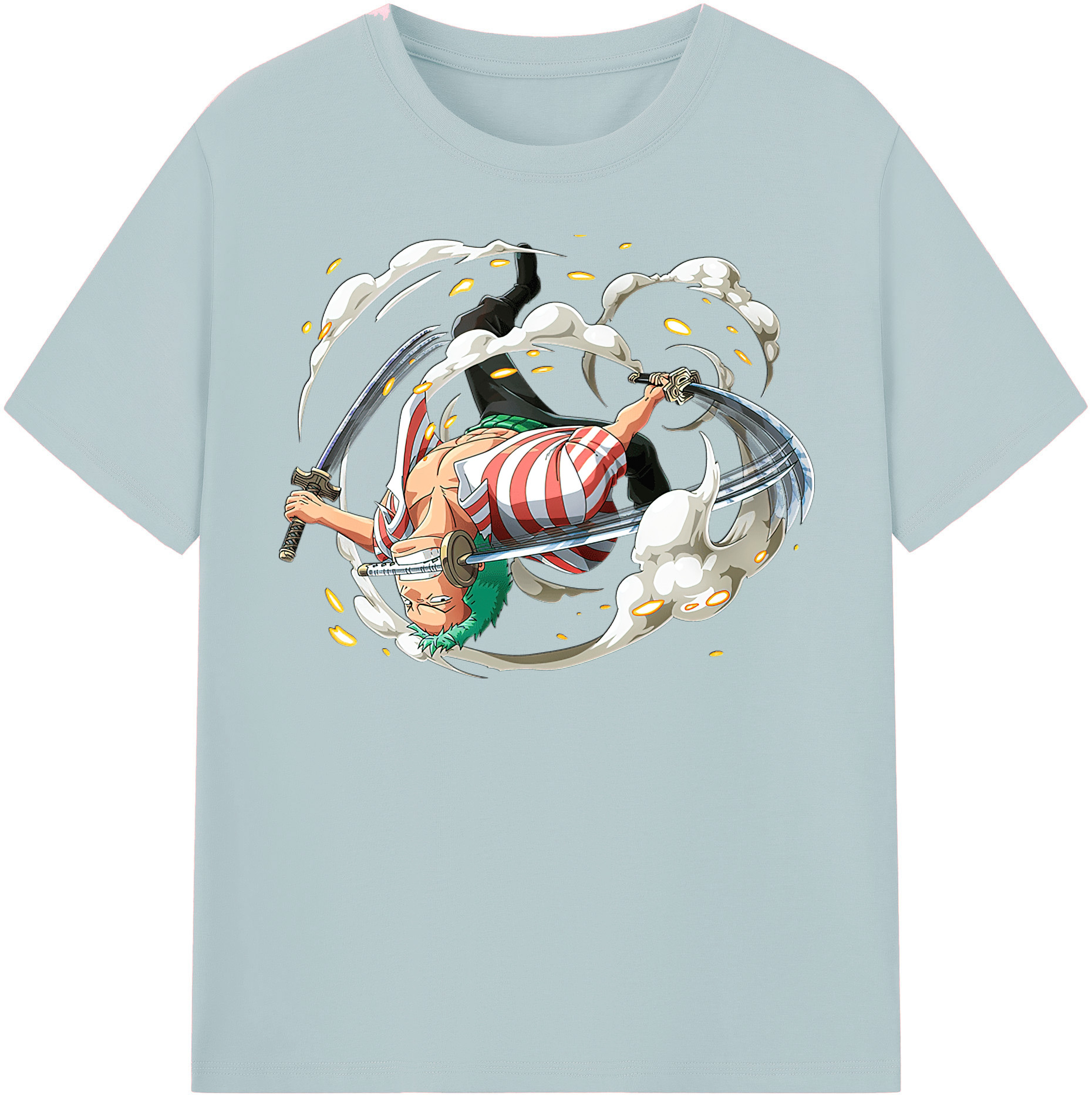 ワンピース ロロノア・ゾロ ONE PIECE Roronoa Zoro 綿100％半袖Tシャツ（フロントプリント）